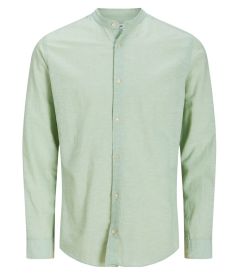 JACK & JONES  hosszú ujjú len ing china collar